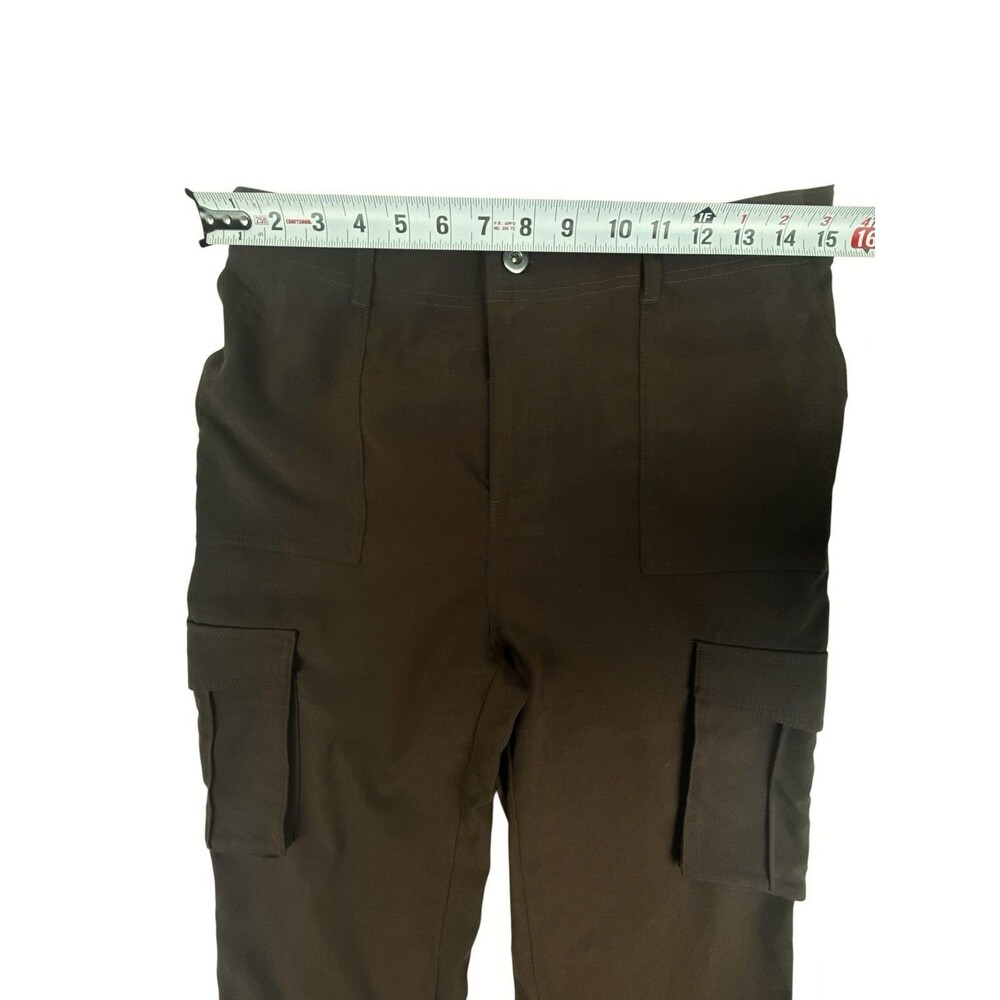 Love Tree Brown Wide Leg Cargo Pants High Rise Utility Stretch Women Large - Picture 7 of 8